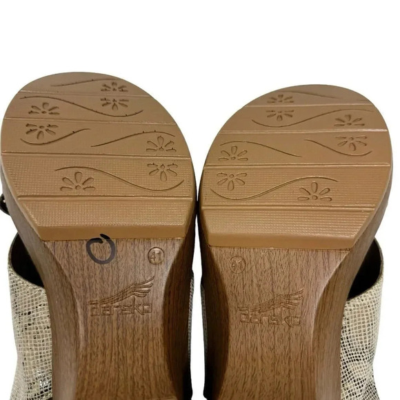 Dansko Jacinda Women's beige Leather Slingback Heels Sandals Size 41 US 10-10.5 - Picture 13 of 14